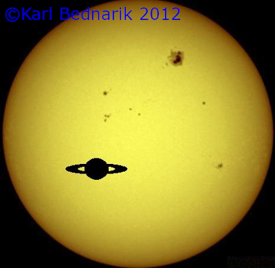 Saturn transitting the Sun