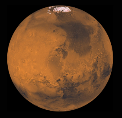 The planet Mars.