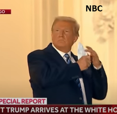 Donald Trump on the White House balcony.